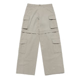 25SS DAMAGE WASHED WIDE CARGO PANTS IVORY