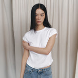 C 90S ラインベーシックTシャツ_ホワイト