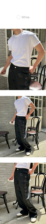 【PROMOTION】【MUSCLE FIT】クールベーシックマッスルハーフTシャツ(12color)