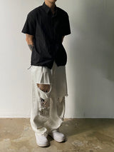 String Nylon Short Sleeve Shirt 4C