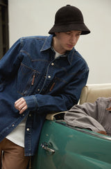 Double Pocket Point Denim Shirt