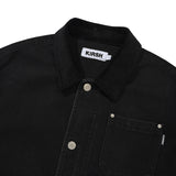 CORDUROY COLLAR WORK JACKET [BLACK]