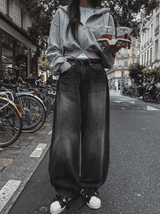 テシアインシジョンワイドデニムパンツ