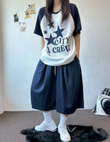 Ari Number Patch Bermuda Shorts 4color