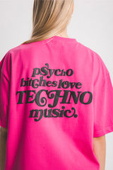 サイコ B*tches パフプリントTシャツ