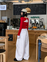 フルーツバックツイストリブニットロングスリーブ