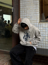 Denim stage fleece hoodie