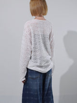 (UNISEX) Sys Loose See-through Knit