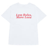 LESS RULES MORE LOVE T-SHIRT WHITE / BURGUNDY [WOMAN]
