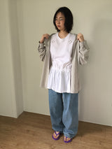 アイレットフリルクルーネックTシャツ (3color)