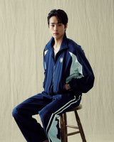 ストレンジャーレギュラーフィットジッパートラックスーツトップ (Navy)