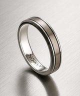 NR-305 Minimal Curve Line Couple Ring