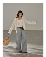 Antique Crochet Punching Long Sleeve Cardigan
