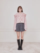 Bebe sailor fur jacket (Pink)