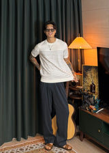 Linea Stripe Dangara Short Sleeve Knit 3COLOR