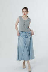 FULL DENIM LONG SKIRT_LIGHT BLUE