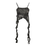 Noir Snake Frill Cami Top
