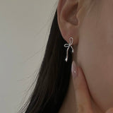 [92.5silver] Flow ribbon earring