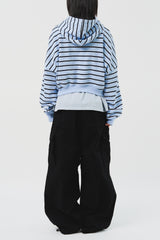 (W) Mush Striped Zip Hoodie (2color)