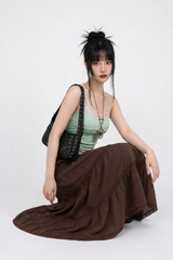 RUSTIC ROMANCE TIERED MAXI SKIRT