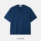 LMN サマーレイヤリングクロップVネック半袖Tシャツ (8 colors)