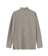 ロードストライプタートルネックTシャツ