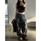 [Unisex] ワイドカモフラージュバンドパンツ(2color)
