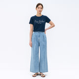 Miss Baker エンボニードルTシャツ ネイビー