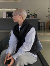 Half Hooded Sweat Vest 2C