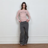 C ROSE GRAPHIC OFF-SHOULDER T-SHIRT_PINK