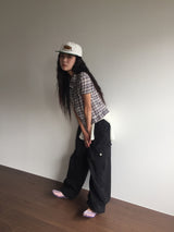 Peep Wide Cargo Pants (3color)