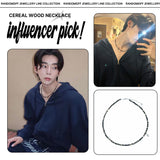 Cereal wood Necklace [black wood]