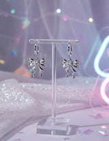 [IZNA Coco Piercing] Melting Ribbon Huggies Piercing - Silver Color