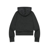 LOVRITS MINI HEART LOGO STRIPE RAGLAN HOOD ZIP-UP (2Color)