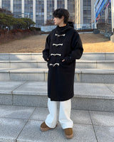 サンドウール ステディ ダッフルコート (Black)