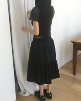 ミレスリットティアードミディスカート