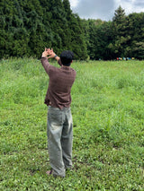 サンドカーブドデニムパンツ (S, M, L)
