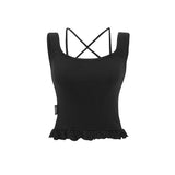 ROSY SLEEVELESS-BLACK
