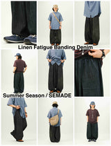 [SEMADE] Linen Fatigue Banding Denim