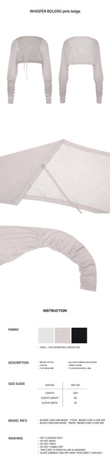 WHISPER BOLERO pink beige