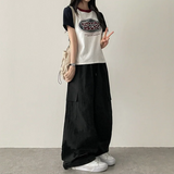 Rocklet color raglan short-sleeve t-shirt