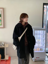 [unisex] Killshud Button Stripe Hoodie