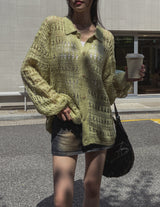 Chase Net Collar Cardigan