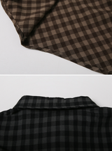 #Brownie Check Overfit Shirt (2color)