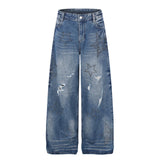 Auri Stud Star Wide Jeans
