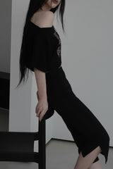 leopard love off shoulder T (2color)