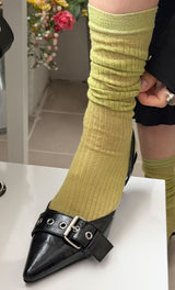 LINE SHEER KNEE SOCKS