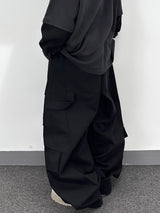 subtle patch cargo pants