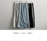 Vito coloring nylon three-line track line wide pants