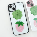 BIG PINK STRAWBERRY case (glass bumper)